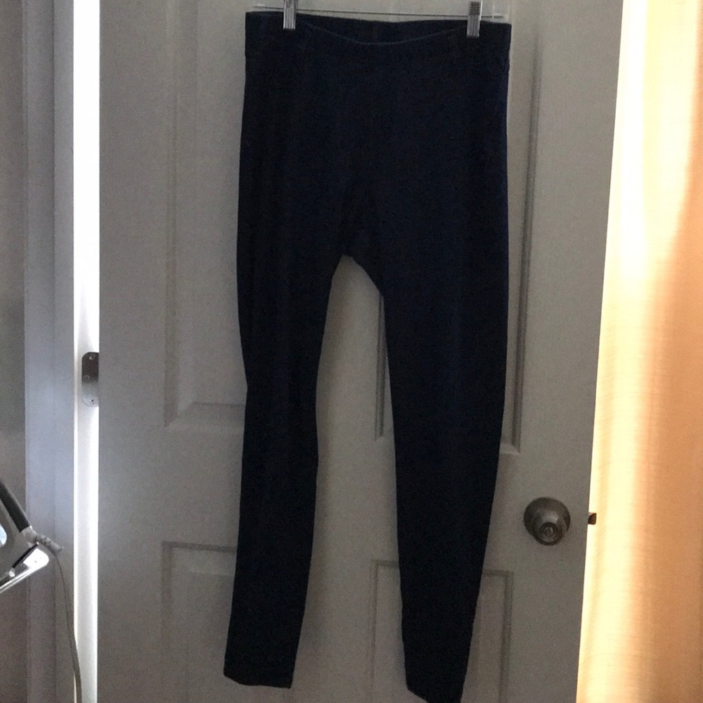 Darkish blue Faded Glory jeggings.